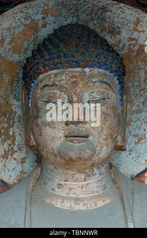 Sculpture de Bouddha dans un millier de falaises Jiajiang County, Changsha Banque D'Images