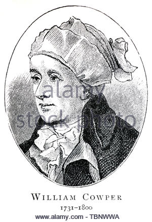 William Cowper portrait, 1731 - 1800, était un poète anglais Banque D'Images