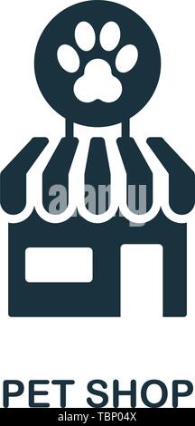 Icône PET Shop. Design d'éléments créatifs de la collection Icons. Pixel Perfect PET Shop icône pour la conception Web, les applications, les logiciels, l'utilisation de l'impression Illustration de Vecteur