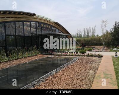 Beijing, Chine. 24 mai, 2019. Photo prise avec un téléphone portable montre l'INBAR (Organisation International Bamboo and Rattan) jardin à l'Exposition Horticole Internationale de Beijing à Beijing, capitale de Chine, le 24 mai 2019. Credit : Chanson Meili/Xinhua/Alamy Live News Banque D'Images