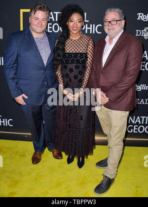 Los Angeles, United States. 09Th Juin, 2019. LOS ANGELES, CALIFORNIE, USA - 02 juin : Benjamin Wallfisch, Judith Hill et Guillermo Navarro arrivent à la National Geographic's lice Showcase qui a eu lieu au Théâtre grec le 2 juin 2019 à Los Angeles, Californie, États-Unis. ( Photo : Agence de Presse Image/Alamy Live News Banque D'Images