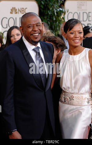 LOS ANGELES, CA. 15 janvier 2007 : Forest Whitaker et épouse KEISHA au 64e congrès annuel Golden Globe Awards au Beverly Hilton Hotel. © 2007 Paul Smith / Featureflash Banque D'Images