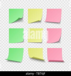 Ensemble de l'axe vert jaune et rouge autocollants avec l'espace pour le texte ou message. Vector illustration isolé sur fond transparent Illustration de Vecteur
