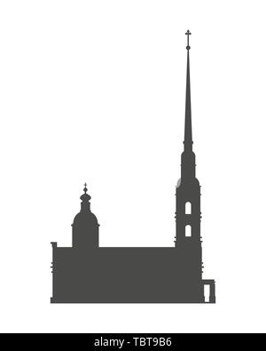 La forteresse Pierre-et-Paul à Saint-Pétersbourg Illustration de Vecteur