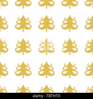 Or les arbres de Noël. Vector illustration Illustration de Vecteur