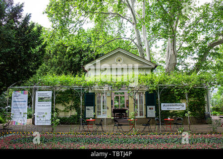 Nebbiensches Nebbien Gartenhaus, Summerhouse, du pavillon classiciste, Frankfurt am Main, Allemagne Banque D'Images