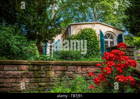 Nebbiensches Nebbien Gartenhaus, Summerhouse, du pavillon classiciste, Frankfurt am Main, Allemagne Banque D'Images