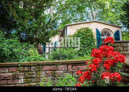 Nebbiensches Nebbien Gartenhaus, Summerhouse, du pavillon classiciste, Frankfurt am Main, Allemagne Banque D'Images