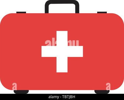 Trousse de premiers soins médicaux vecteur icône icône isolated on white Illustration de Vecteur