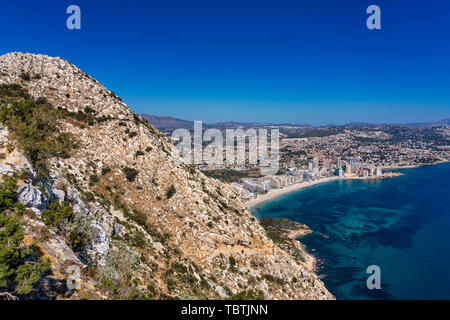 Mediterranean Resort Calpe près de Valence, Costa Blanca, Espagne Banque D'Images