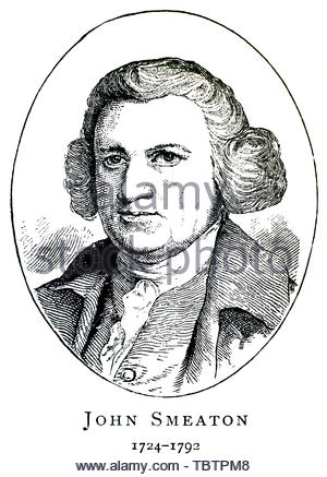 John Smeaton, portrait, 1724 - 1792, était un ingénieur civil Anglais Banque D'Images