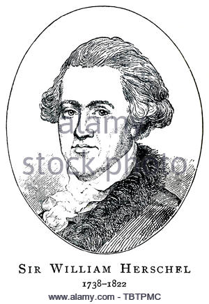 Portrait de William Herschel, 1738 - 1822, était un astronome britannique né allemand Banque D'Images