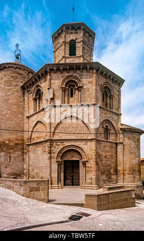 Espagne Iglesia del Santo Sepulcro, Torres del Rio, Navarra Banque D'Images