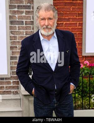 Los Angeles, CA - 02 juin 2019 : Harrison Ford assiste à la première de Universal Pictures' 'La vie secrète des animaux domestiques 2' s'est tenue au Regency Village Theatre Banque D'Images