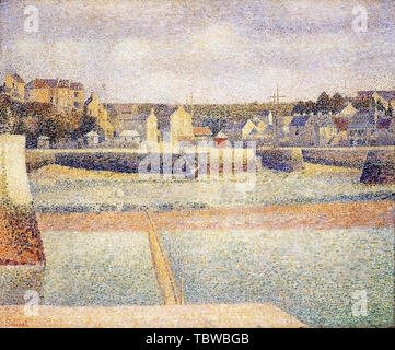 Georges Seurat - avant-port Port en Bessin à marée basse, 1888 Banque D'Images