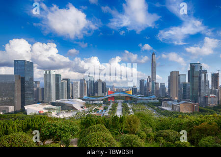 Ping An Financial Building, Shenzhen Futian CDB dans Banque D'Images