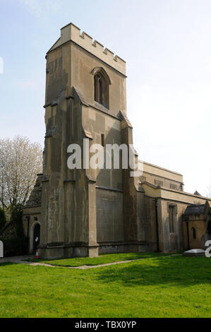 La foi, l'église St Hexton, Hertfordshire, semble être le début du xixe siècle, mais en fait des dates à l'époque médiévale. Banque D'Images