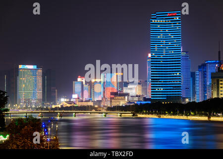Décor de Sanjiangkou, Ningbo Banque D'Images