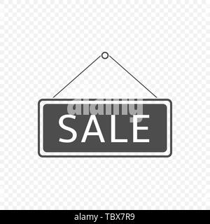 Vente Hanging signe. Concept d'apurement, Vector illustration Illustration de Vecteur