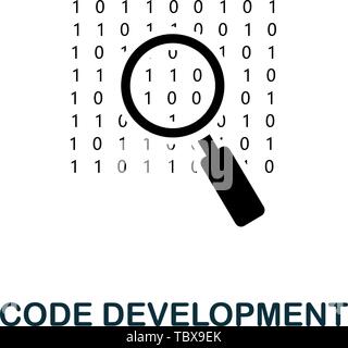 Icône développement de code. Conception d'éléments créatifs de la collection d'icônes de programmateur. Pixel Perfect Code icône de développement pour la conception Web, les applications, les logiciels Illustration de Vecteur