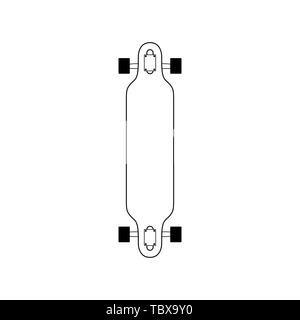 Illustration ligne Longboard Illustration de Vecteur