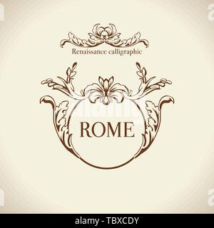 Vector set de calligraphie les éléments de conception, la page du décor, diviseurs et ornate headpieces Illustration de Vecteur