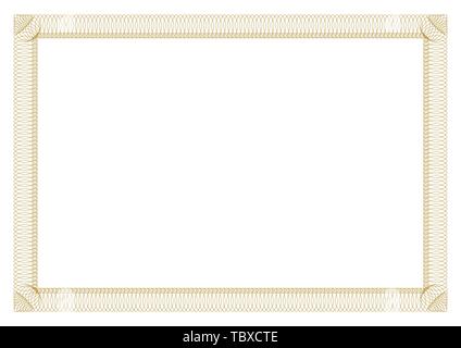 Border style du contour pour le certificat Illustration de Vecteur