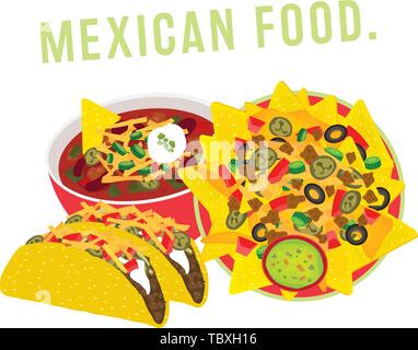 Restaurant mexicain vector illustration Illustration de Vecteur