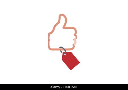 Super shopping Thumb Tag logo Vector symbole Illustration Illustration de Vecteur