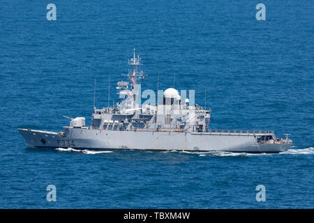 French Navy (Marine Nationale) PN frégate Vendémiaire (F734). Banque D'Images