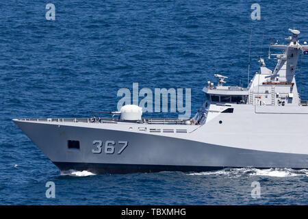 KRI Iskandar Muda (367) SIGMA class corvette appartenant à l'armée nationale indonésienne marine. Banque D'Images