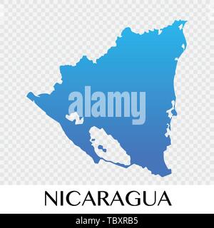 Carte du Nicaragua en Amérique du Nord continent illustration design Illustration de Vecteur