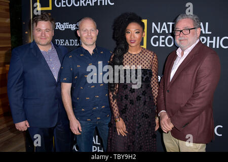 Los Angeles, USA. 09Th Juin, 2019. Benjamin Wallfisch, Tom Hugh-Jones, Judith Hill et Guillermo Navarro au National Geographic lice Showcase FYC événement au théâtre grec. Los Angeles, 02.06.2019 | Conditions de crédit dans le monde entier : dpa/Alamy Live News Banque D'Images