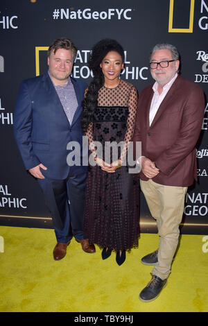 Los Angeles, USA. 09Th Juin, 2019. Benjamin Wallfisch, Judith Hill et Guillermo Navarro au National Geographic lice Showcase FYC événement au théâtre grec. Los Angeles, 02.06.2019 | Conditions de crédit dans le monde entier : dpa/Alamy Live News Banque D'Images