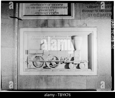 Pierre commémorative (R. Norris et Fils Locomotive Works), niveau 270 Washington Monument, à l'ouest de 15e Rue, au nord-ouest, entre l'indépendance et de la Constitution Avenue, Washington, District of Columbia, DC Banque D'Images