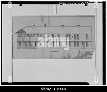 Élévation nord, révisé le dessin de XRay Laboratoire, Bâtiment n° 27, Hôpital général de Letterman. Août 1915. BUILDING 1006. Presidio de San Francisco, l'Hôpital général de Letterman, Bâtiment n° 27, Letterman Hospital Complex, Edie Road, San Francisco, Comté de San Francisco, CA Banque D'Images