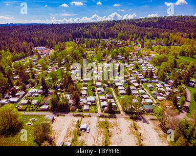 Réservoir de Camping Gerstheim près de Erfurt Banque D'Images