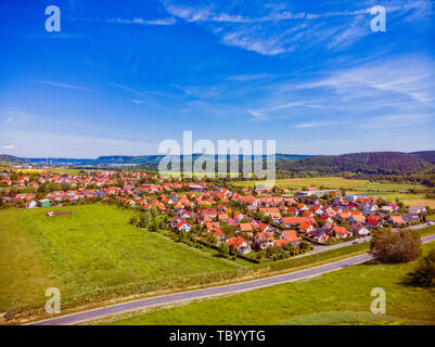 Rothenstein en Thuringe en Allemagne en vue d'Iéna Banque D'Images