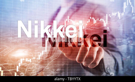 Le Nikkei 225 Stock Average index. Financial Business concept économique Banque D'Images