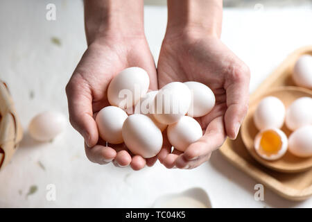 Des oeufs de pigeon Banque D'Images