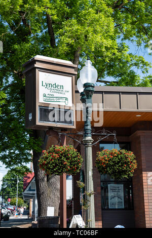 Chambre de Commerce et Lynden Centor visiteur. Lynden, Washington Banque D'Images