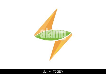 Logo Flash vert symbole vectoriel symbole Illustration Illustration de Vecteur