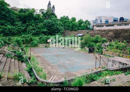 Shanghai People's Park abandonné de basket-ball Banque D'Images