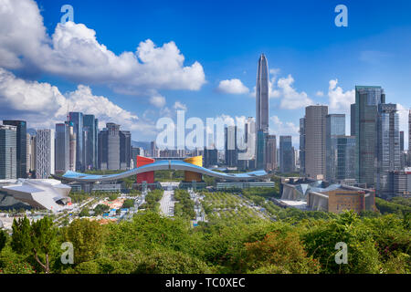 Ping An Financial Building, Shenzhen Futian CDB dans Banque D'Images