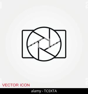 Objectif de l'appareil photo symbole vecteur icône Illustration de Vecteur
