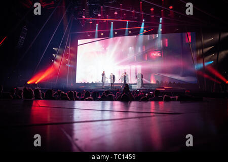 Norvège, Oslo - 1 juin 2019. Le groupe vocal américain Backstreet Boys effectue un concert live à Oslo Spektrum d'Oslo. (Photo crédit : Gonzales Photo - Tord Littleskare). Banque D'Images