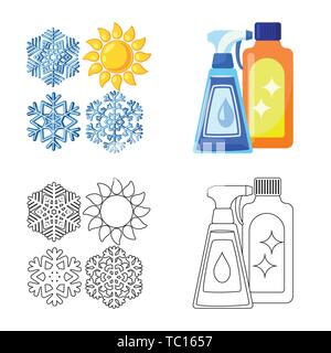 Flocon,tomber,chimiques,produits,ménage,glace,neige,bouteille,hiver,emballage,neige,propre,congelés,plastique,soleil,chaleur,conteneurs,détergent liquide,gravure,transparent,medical,la douleur,la maladie,dermatologie,healthcare,set,icône,,illustration,collection,isolé,design,graphisme,élément,signe, vecteurs vecteur , Illustration de Vecteur