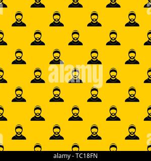 Vector pattern avatar homme barbu Illustration de Vecteur