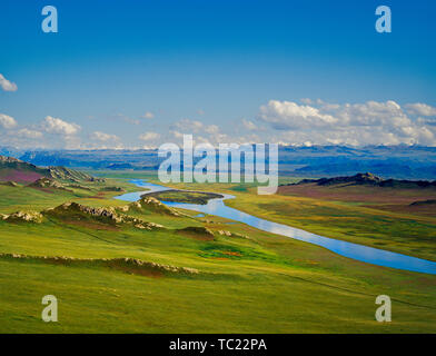 Bayinbrook au Xinjiang photographier des Prairies en août 2016 Banque D'Images