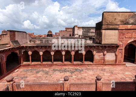 Fort d'Agra, Agra, Uttar Pradesh, Inde du Nord Banque D'Images